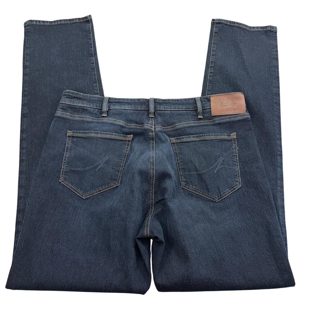 34 Heritage Charisma Jeans Mens 40x38 Blue Classic Straight Stretch Denim